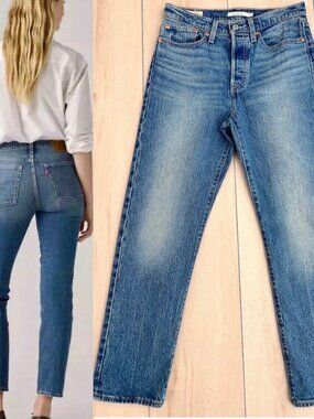 Levi's Premium Wedgie Straight Ankle Women's Jeans Outer Point Med Wash Size 27